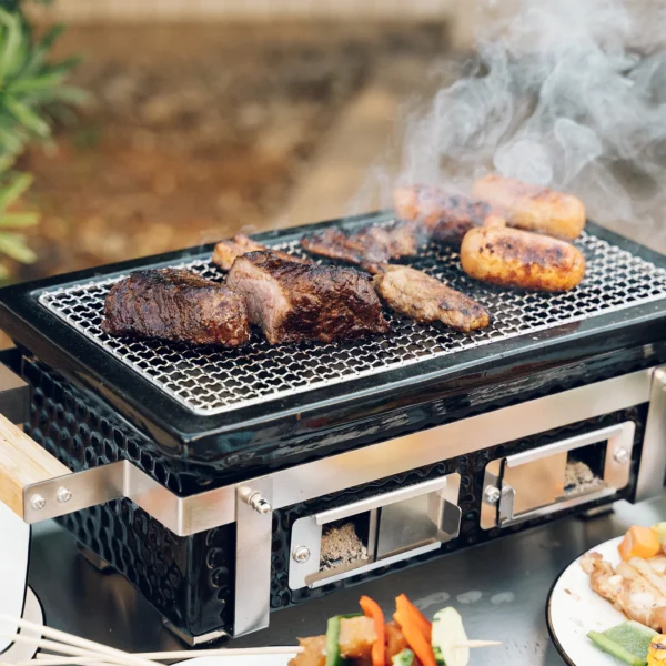 Charcoal BBQ Grill Hibachi Grill, 16 inch Square