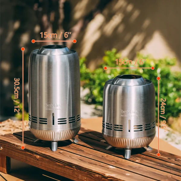 Onlyfire 12'' Smokeless Fire Pit with Carrying Bag, Portable Outdoor Low Smoke Fire Pit