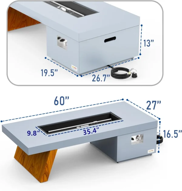 Onlyfire Premium 60” Outdoor Fire Pit Table
