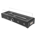 Onlyfire 28'' Tabletop Fire Pit Table with Glass Wind Guard and Fire Glass