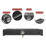 Onlyfire 28'' Tabletop Fire Pit Table with Glass Wind Guard and Fire Glass