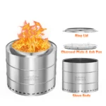 nlyfire Smokeless Fire Pit with Carrying Bag, 20”