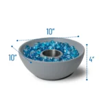 Tabletop Fire Bowl with Glass Stones