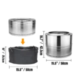 Smokeless Fire Pit Wood Burning with Carrying Bag