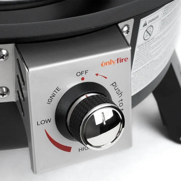 ONLYFIRE Propane Fire Pit with Lava Rocks & Foldable Legs