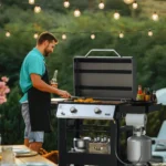 Propane Gas Griddle, 2-Burner Outdoor Gas Stove with 518 sq.in Cooking Area, Foldable Side Tables, Flat Top Grill Griddle