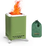 2-in-1 Smokeless Fire Pit with Pot Bracket & Carry Bag, Square