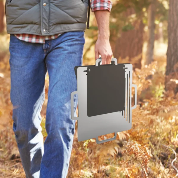 Onlyfire BBQ Charcoal Grill,15" Foldable Barbecue Firepit with Stainless Steel Cooking Grate