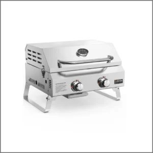 Onlyfire Tabletop Gas Grill 2 Burners, 20" Portable Propane Grill