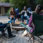 Onlyfire 28'' Tabletop Fire Pit Table with Glass Wind Guard and Fire Glass