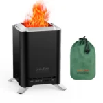 2-in-1 Smokeless Fire Pit with Pot Bracket & Carry Bag, Square