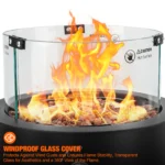 Onlyfire Bottom-Mounted Gas Fire Pit for Table with Umbrella Hole