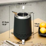 Onlyfire Smokeless Fire Pit with Carrying Bag & Top Bracket, 8” Portable Tabletop Fire Place