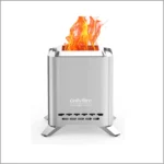 2-in-1 Smokeless Fire Pit with Pot Bracket & Carry Bag