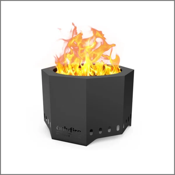 Onlyfire 24 Inch Smokeless Fire Pit Wood Burning with Ash Pan Collector