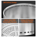 nlyfire Smokeless Fire Pit with Carrying Bag, 20”