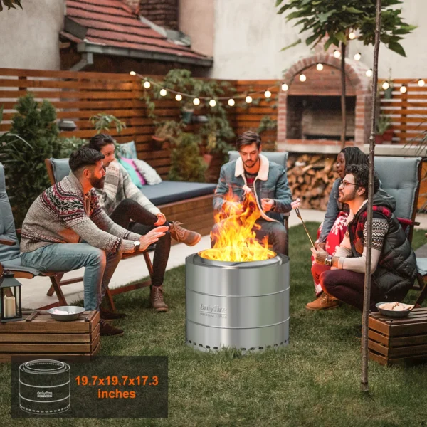 nlyfire Smokeless Fire Pit with Carrying Bag, 20”