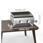 Onlyfire Flat Top Tabletop 2-Burner  Gas Griddle