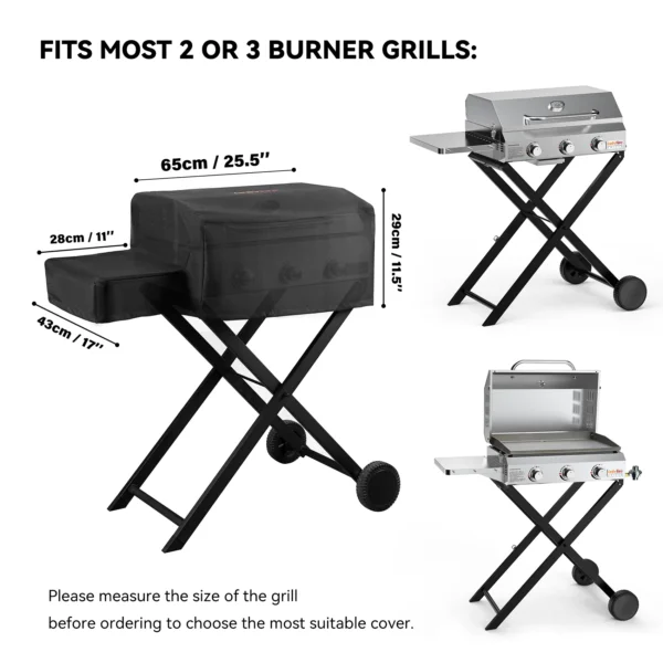 Grill Cover for Onlyfire Grills with Cart and Side Table