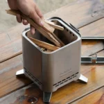 2-in-1 Smokeless Fire Pit with Pot Bracket & Carry Bag