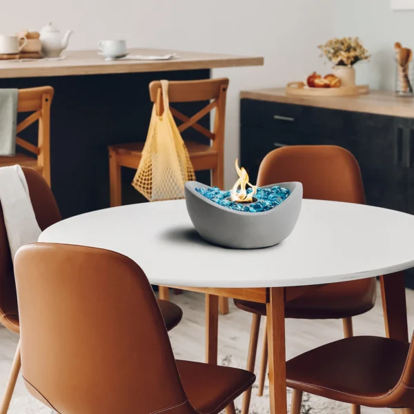 Onlyfire Tabletop Fire Pit with Glass Stones, 10.5 Inch