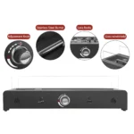 Onlyfire 28'' Tabletop Fire Pit Table with Glass Wind Guard and Fire Glass