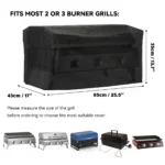 25" Grill Cover for 2-3 Burners Grill & Pizza Oven