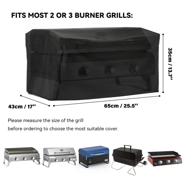 25" Grill Cover for 2-3 Burners Grill & Pizza Oven