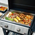 Propane Gas Griddle, 2-Burner Outdoor Gas Stove with 518 sq.in Cooking Area, Foldable Side Tables, Flat Top Grill Griddle