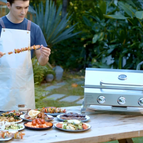 Onlyfire Tabletop Gas Grill 3 Burners, 24"  Propane Grill