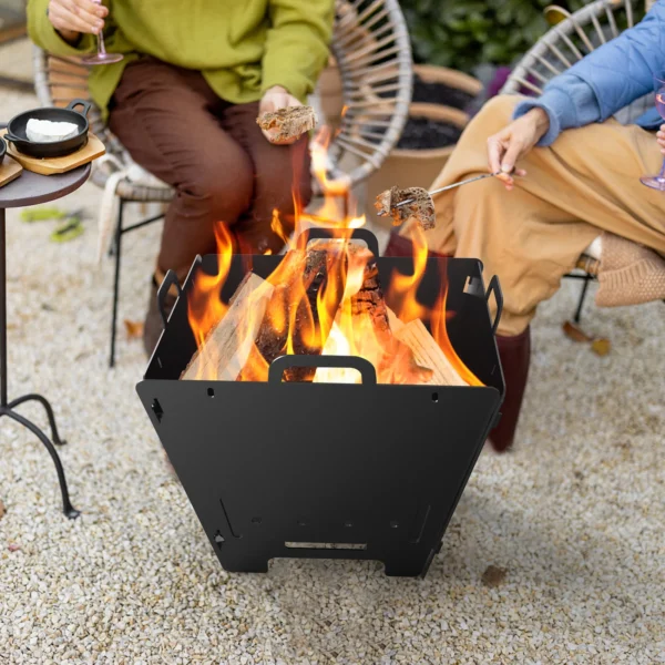 Onlyfire BBQ Charcoal Grill,15" Foldable Barbecue Firepit with Stainless Steel Cooking Grate