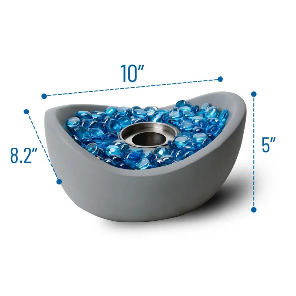 Onlyfire Tabletop Fire Pit with Glass Stones, 10.5 Inch