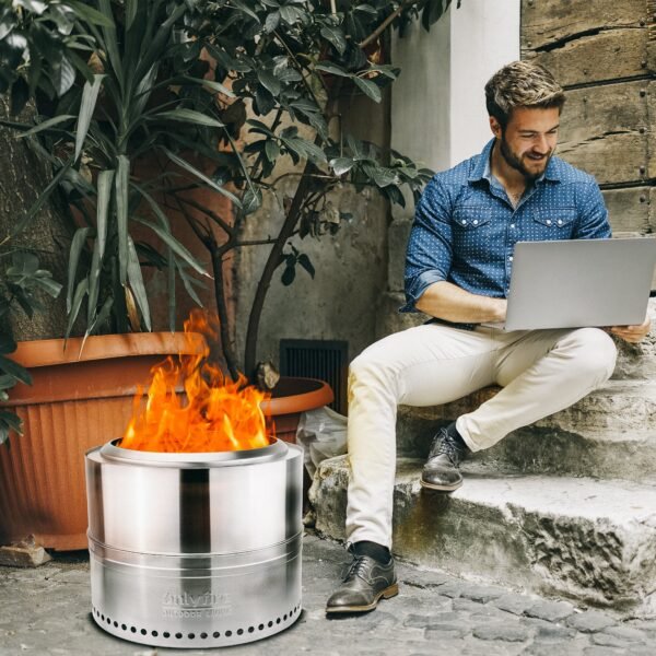 Smokeless Fire Pit Wood Burning with Carrying Bag