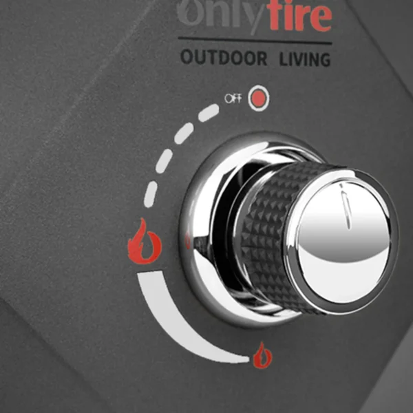 Propane Fire Pit with Blue Fire Glass Stones-14''