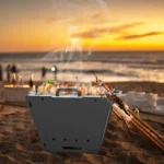 Onlyfire BBQ Charcoal Grill,15" Foldable Barbecue Firepit with Stainless Steel Cooking Grate