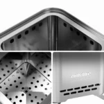 2-in-1 Smokeless Fire Pit with Pot Bracket & Carry Bag