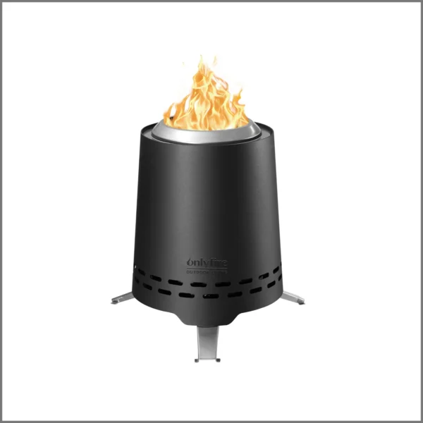 Onlyfire Smokeless Fire Pit with Carrying Bag & Top Bracket, 8” Portable Tabletop Fire Place