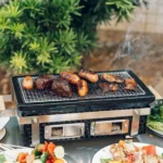 Charcoal BBQ Grill Hibachi Grill, 16 inch Square