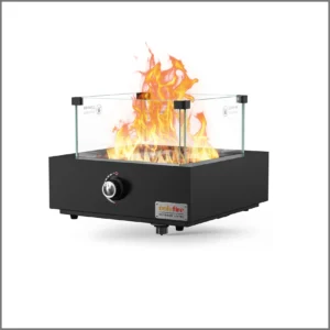 Onlyfire Tabletop Gas Fire Pit Bottom-Mounted for Table with Umbrella Hole